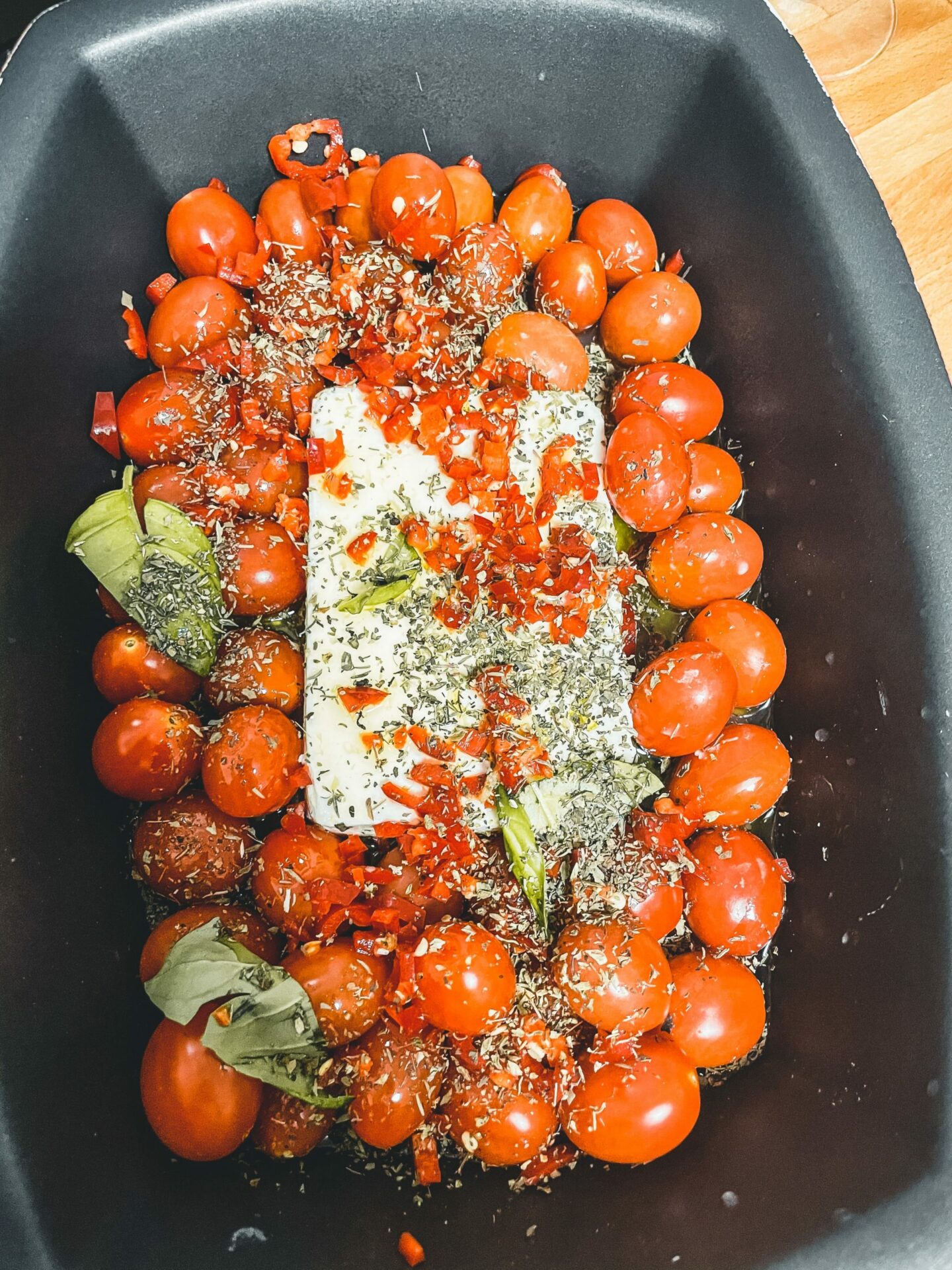 Die TikTok Pasta - Nudeln mit Feta und Tomaten