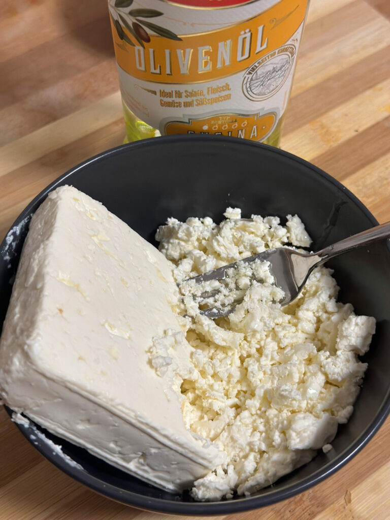 Feta zedrücken